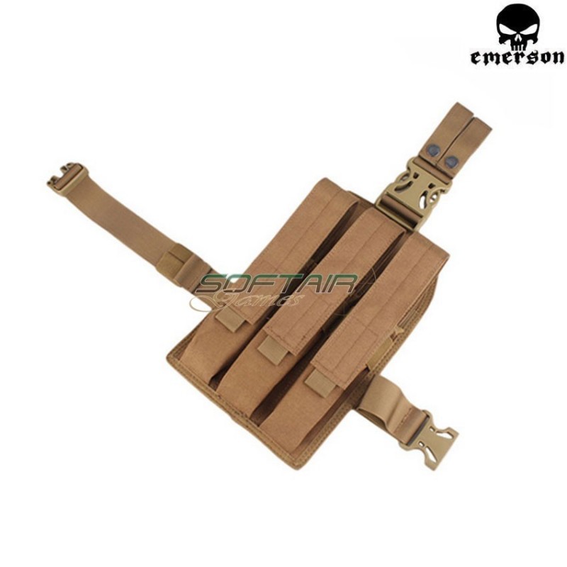 Pannello Gamba Coyote Brown Triplo Per Mp7 Emerson (em6055d)