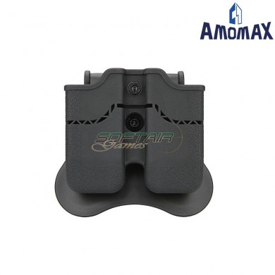 Double Pistol Magazine Pouch 1911 Black Amomax (am-150c79003)
