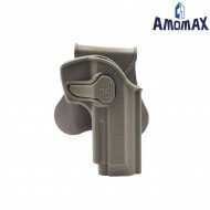 Fondina Rigida Flat Dark Earth Per Pistola Beretta 92/92fs Amomax (am-27398)