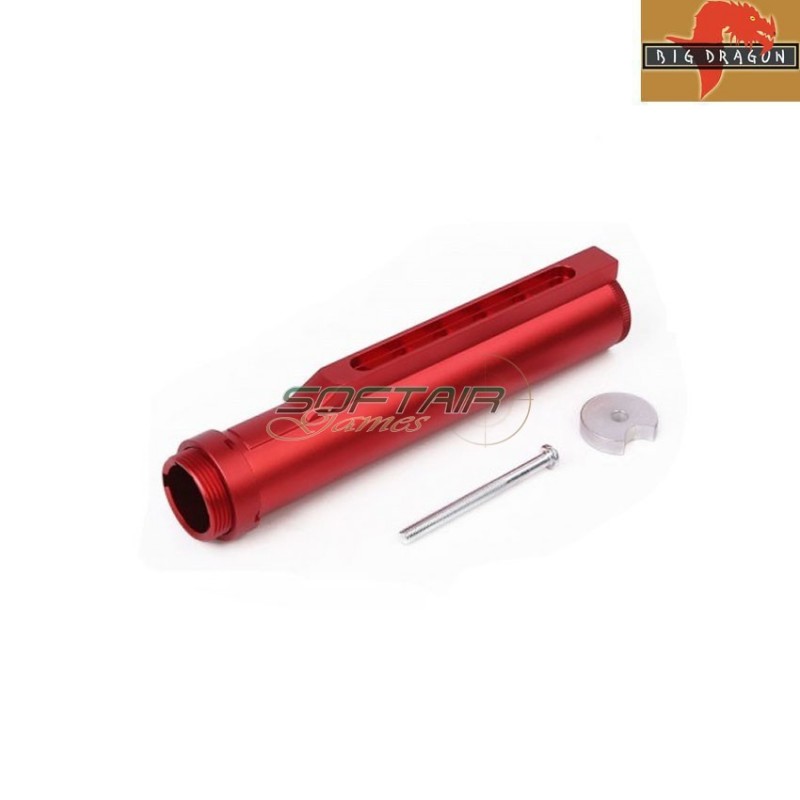 Aluminum Red Stock Tube For M4/m16 Big Dragon (bd0220b)