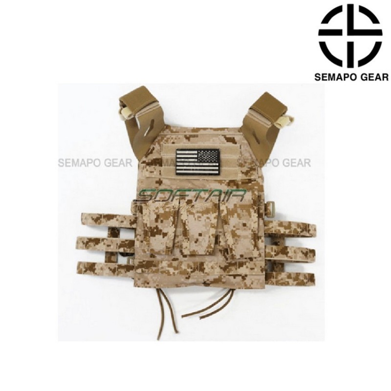 SEMAPOGEAR NJPCレプリカ AOR1 実物生地 Plate Carrier Vest Aor1 Njpc Semapo Gear (sem-njpc-aor1) - Softair