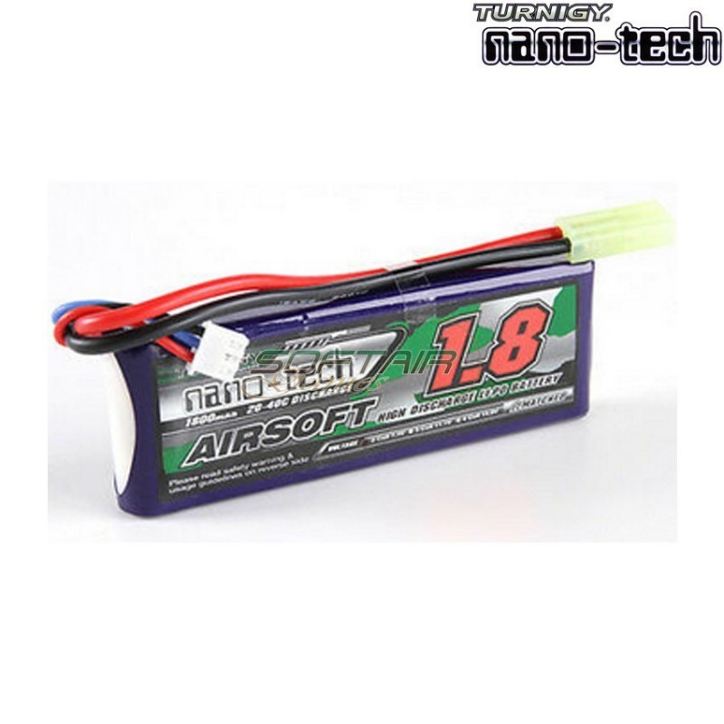 Lipo Battery Connector Tamiya 1800mah 7.4v 20~40c Turnigy Nano-tech (17291)