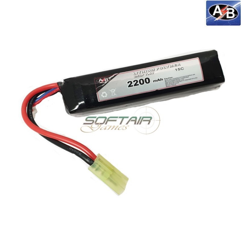 Batteria Lipo 2200mah 7.4v 15c Action Batteries (ab2s2p22n15m)