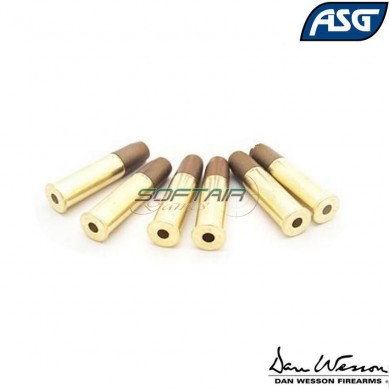 Set 6 Bossoli In Ottone Per Revolver Wg/dan Wesson Asg (asg-c6700dan)