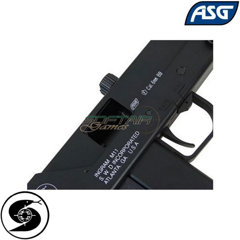 Gas Submachine Blowback Ingram M11 Cobray Black Asg (asg-16165)