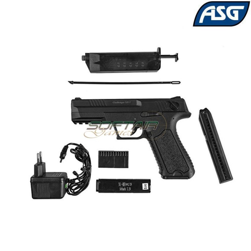 Electric Pistol Xp17 Challenger Black Asg (asg-19103)