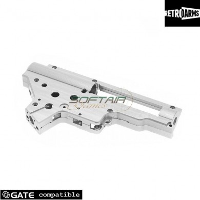 New Pacche Gearbox Silver Cnc Qsc Sr25 8mm Retroarms (ra-6391)