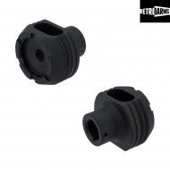 Flash hider cnc type d black 14mm negative retroarms (ra-7159)