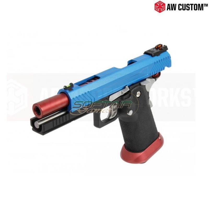 Pistola A Gas Hi-capa Full Blue Carrello & Black Frame & Red Barrel Gbb Armorer Works (aw-hx1105)