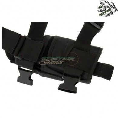 Fondina Cosciale Black Tornado Per Mano Destra Universale Frog Industries® (fi-000227-bk)