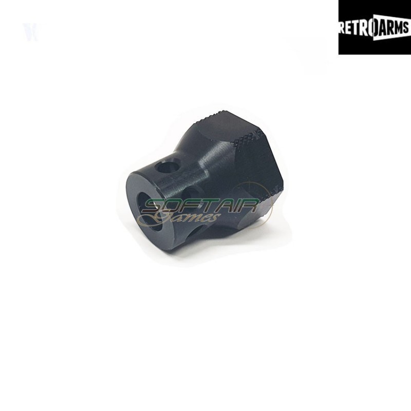 Flash hider cnc type g black 14mm negative retroarms (ra-7558)
