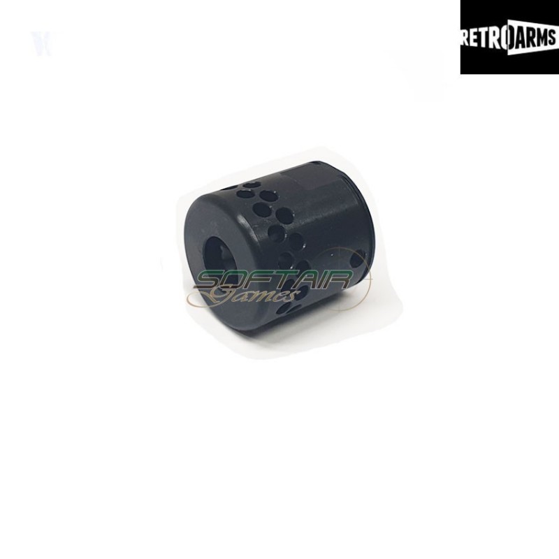 Spegnifiamma cnc type i muzzle break black 14mm negativo retroarms (ra-7560)