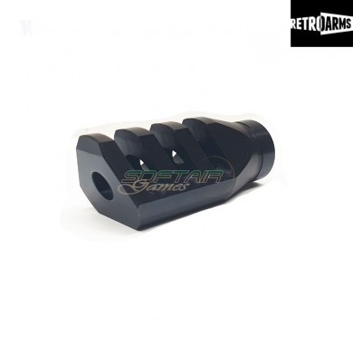 Flash hider cnc type e black 14mm negativo retroarms (ra-7556)
