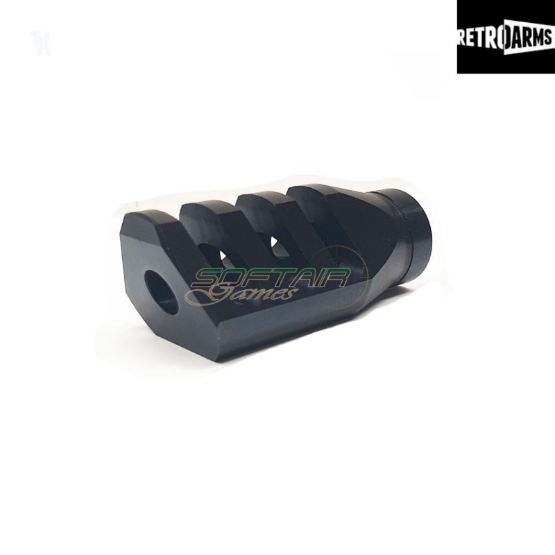 Flash hider cnc type e black 14mm negativo retroarms (ra-7556)
