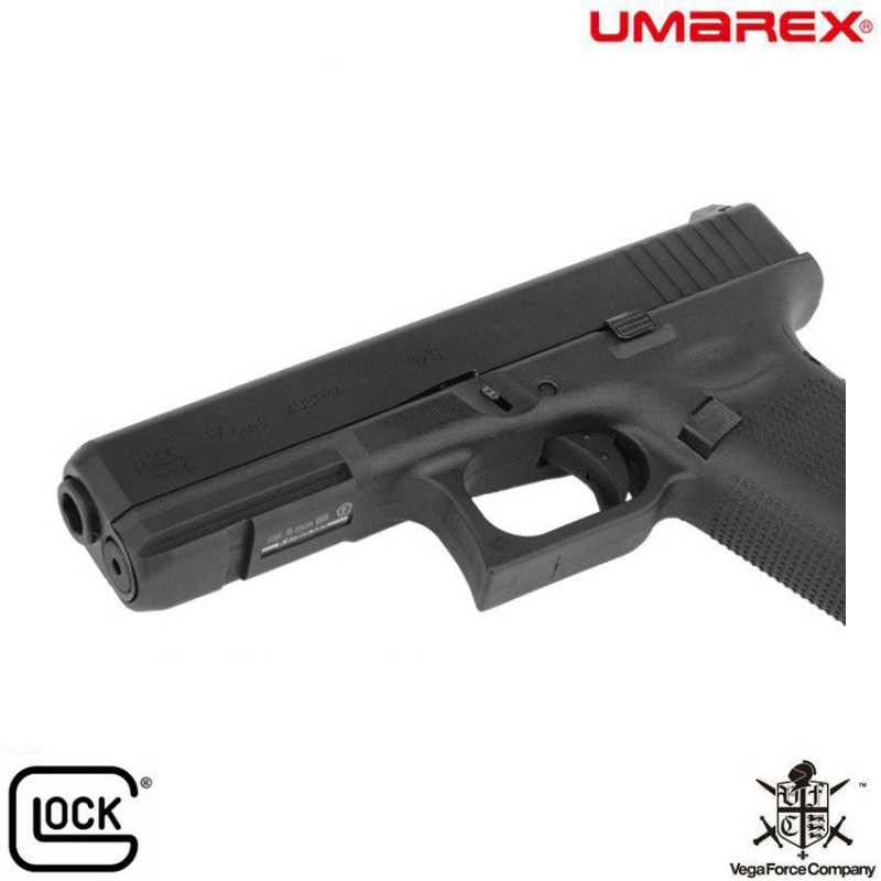 Pistola a gas glock 17 g17 gen.5 black gbb vfc umarex (um-2.6457)