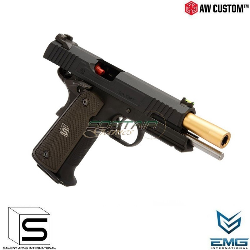 Gas gbb pistol 1911 emg red black salient arms armorer works (aw-sai-110841)