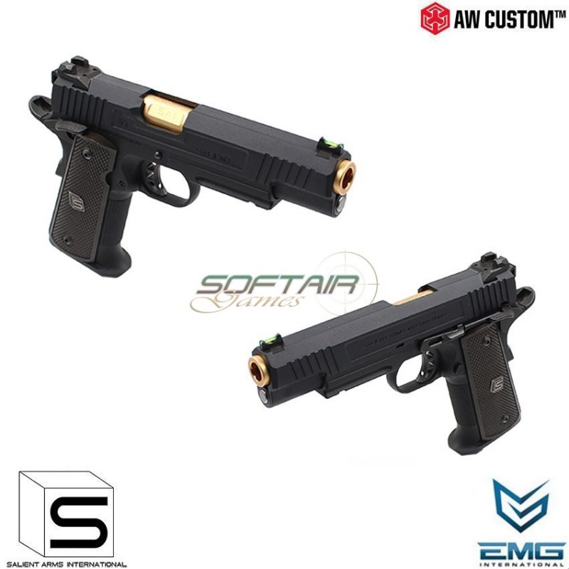 Pistola a gas 1911 emg red gbb black salient arms armorer works (aw-sai-110841)