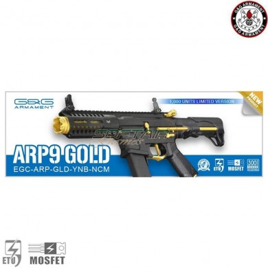 Limited edition fucile elettrico aeg cm16 arp9 cqb carbine gold version g&g (gg-egc-arp-gld-ynb-ncm)