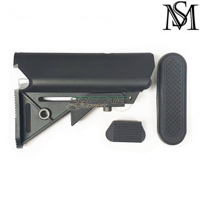 Sopmod adjustable crane stock black milsim series (ms-52-bk)