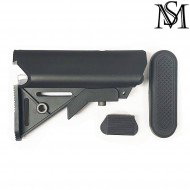 Sopmod adjustable crane stock black milsim series (ms-52-bk)