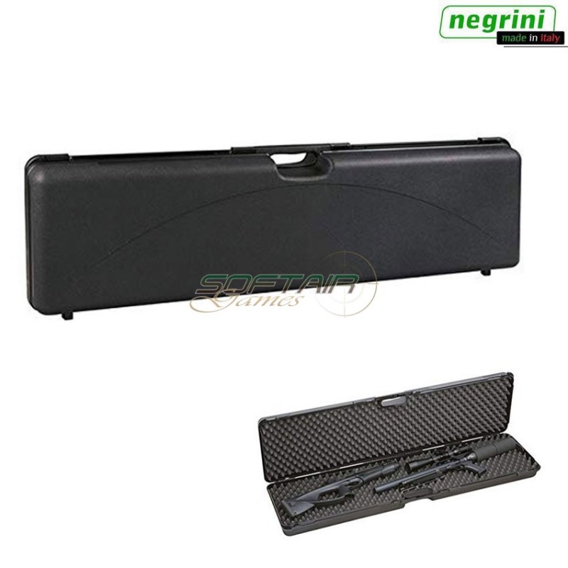 Valigia rigida per fucile nera cm 130.5x32.5x13 Negrini (1640sec-bk)