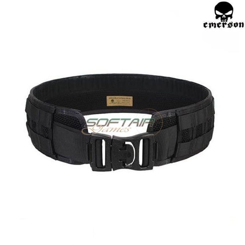Load bearing tactical utility molle belt black emerson (em9241b)