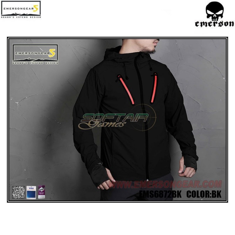 Hattori skin windbreaker black emerson (ems6872bk)