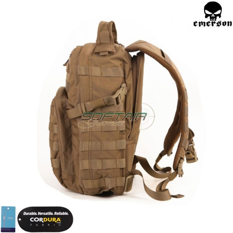 21 litre city slim backpack coyote brown emerson (em5803-cb)