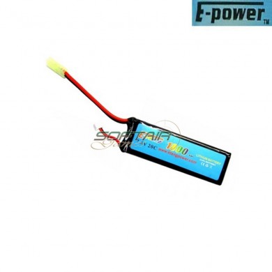 Lipo battery mini tamiya connector 7.4v x 1800mah 20c mini type e-power (ep-7.4x1800)