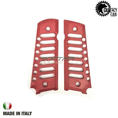 1911 electro red grip grizzly lab (gz-gct-rd)