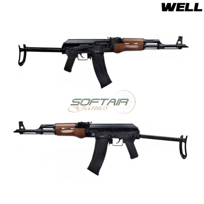 Gas gbb blowback rifle full metal ak74u well (g74c)