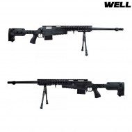 Fucile a molla sniper 4418 black con bipiede well (mb4418b)