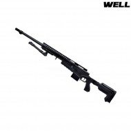 Fucile a molla sniper 4418 black con bipiede well (mb4418b)