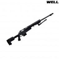Fucile a molla sniper 4418 black con bipiede well (mb4418b)