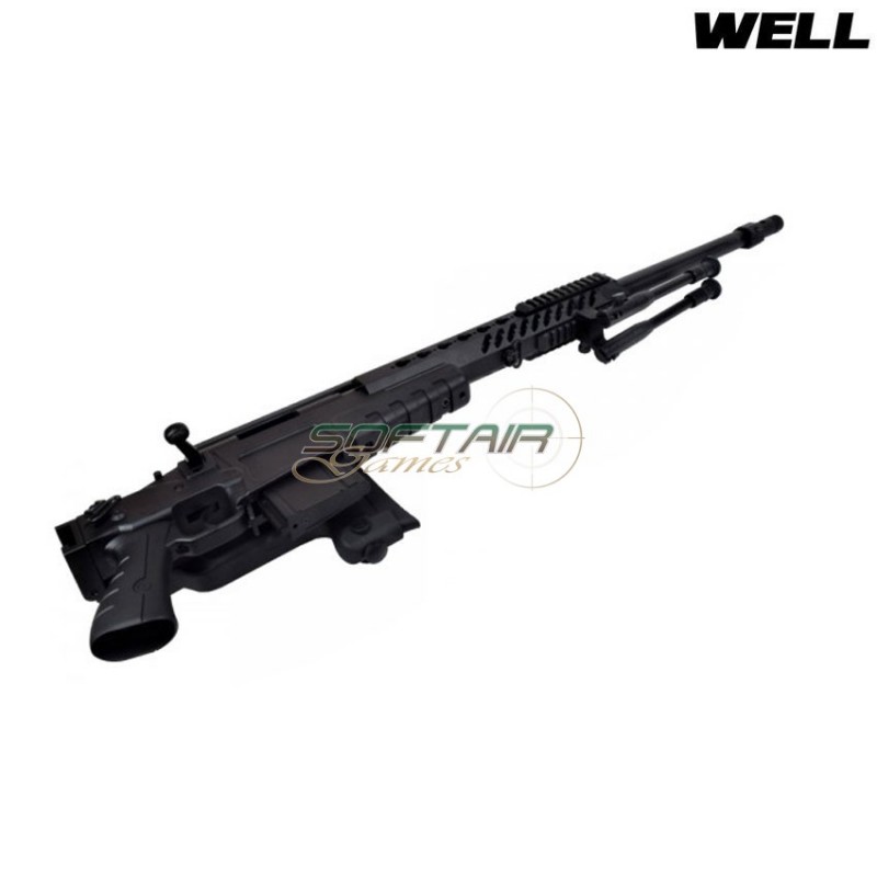 Fucile a molla sniper 4418 black con bipiede well (mb4418b)