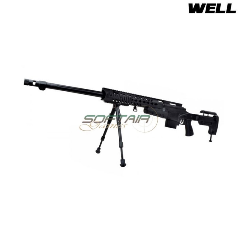 Fucile a molla sniper 4418 black con bipiede well (mb4418b)
