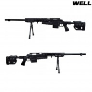 Fucile a molla sniper 4419 black con bipiede well (mb4419b)