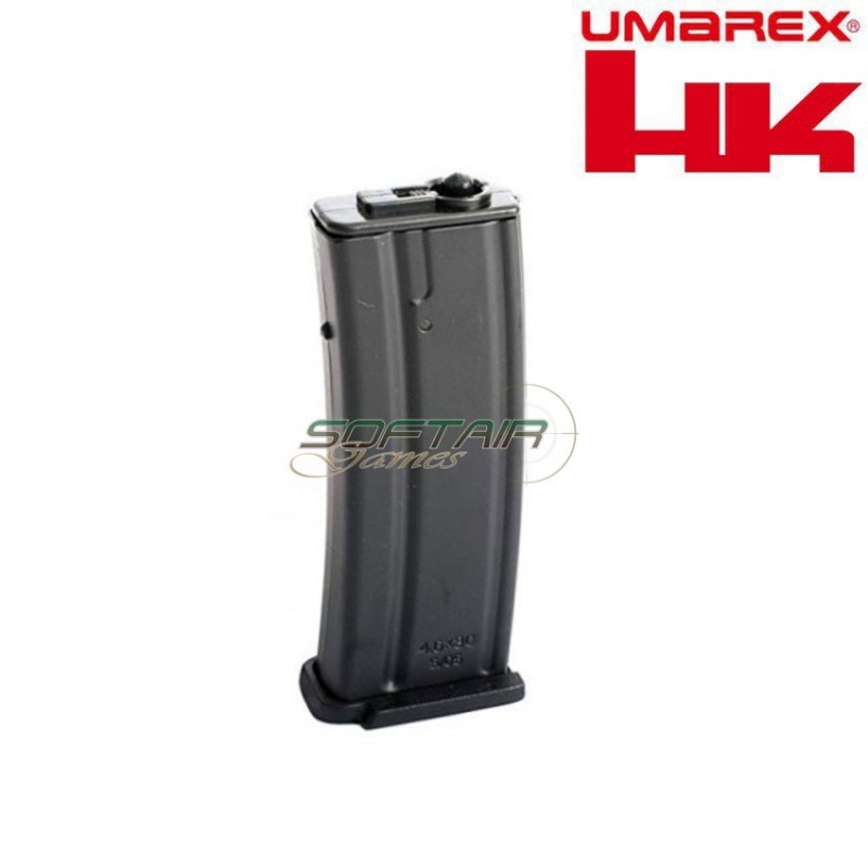 Official version hk mid-cap short magazine 30bb black for mp7 sportline umarex (um-2.5619.2)
