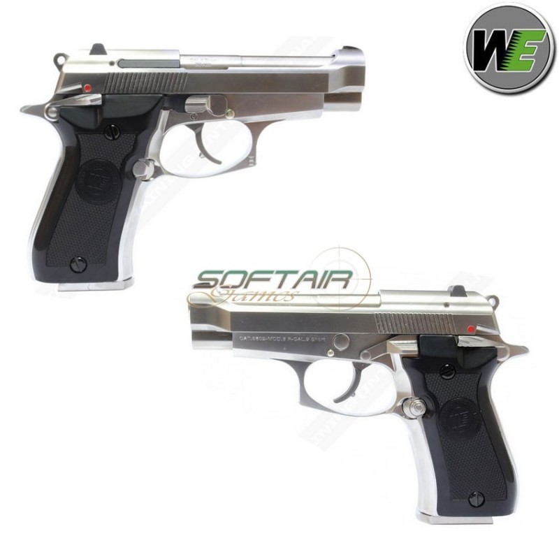 Pistola a gas m84 cheetah full metal chrome stainless we (we-1039)
