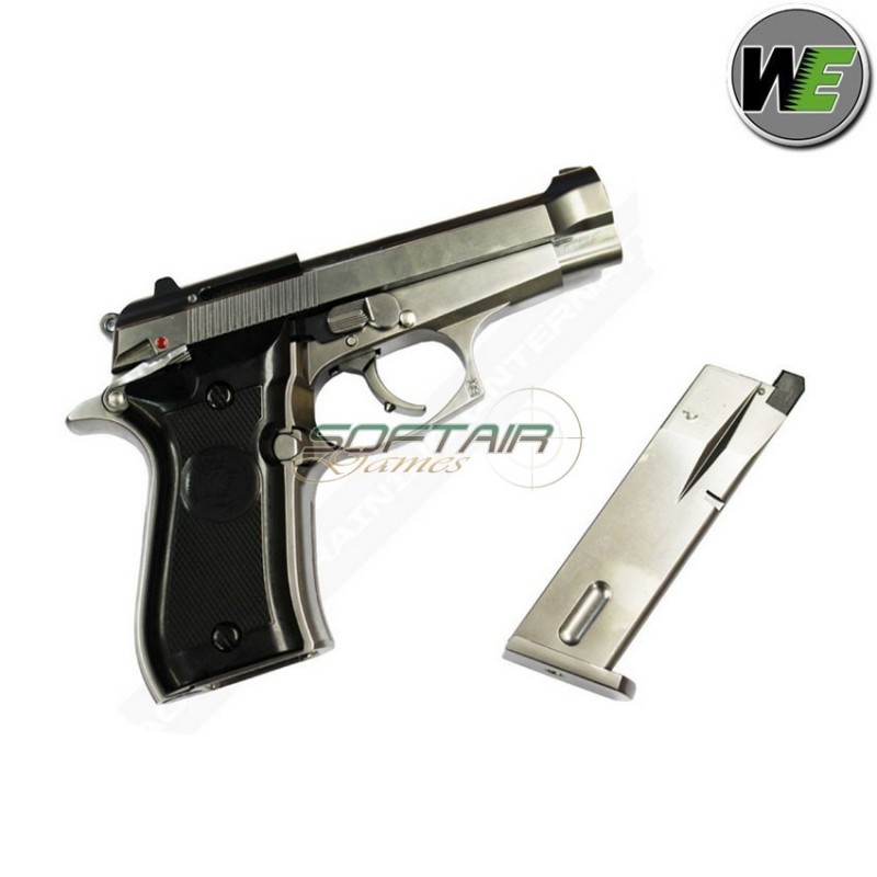 Pistola a gas m84 cheetah full metal chrome stainless we (we-1039)