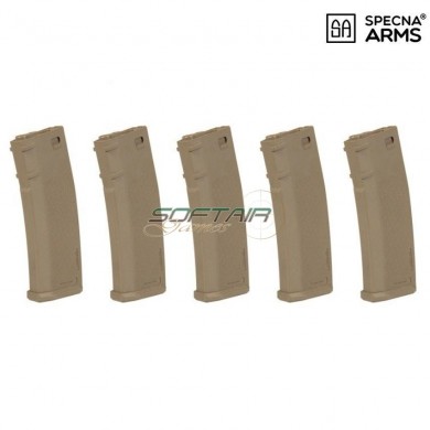 Set 5 caricatori s-mag maggiorati polimero 380bb dark earth per m4/m16 specna arms® (spe-05-025726)