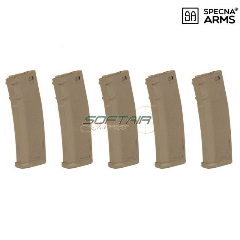 Set 5 caricatori s-mag maggiorati polimero 380bb dark earth per m4/m16 specna arms® (spe-05-025726)