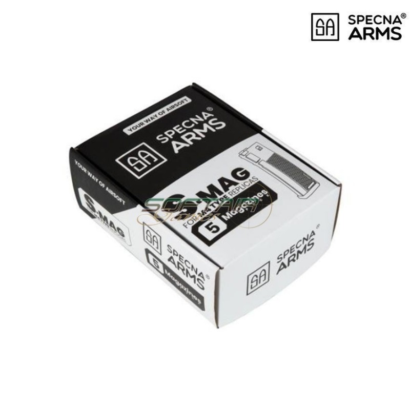 Set 5 hi-caps s-mag polymer magazines 380bb dark earth for m4/m16 specna arms® (spe-05-025726)