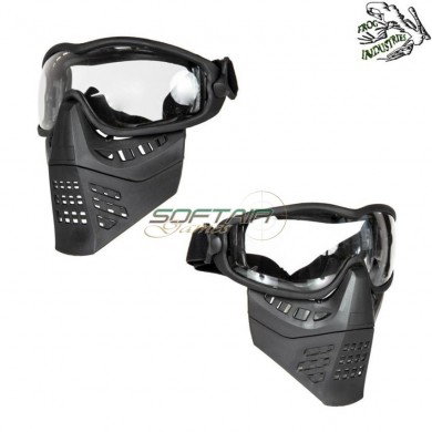 Maschera ant black a lente clear frog industries® (fi-026648-bk-cl)