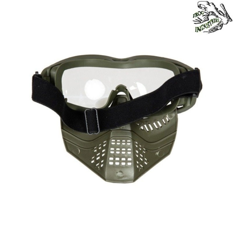 Maschera ant olive drab a lente clear frog industries® (fi-026650-od-cl)