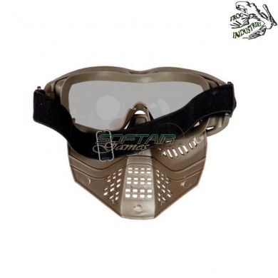 Maschera ant dark earth a lente smoke frog industries® (fi-026651-de-sm)