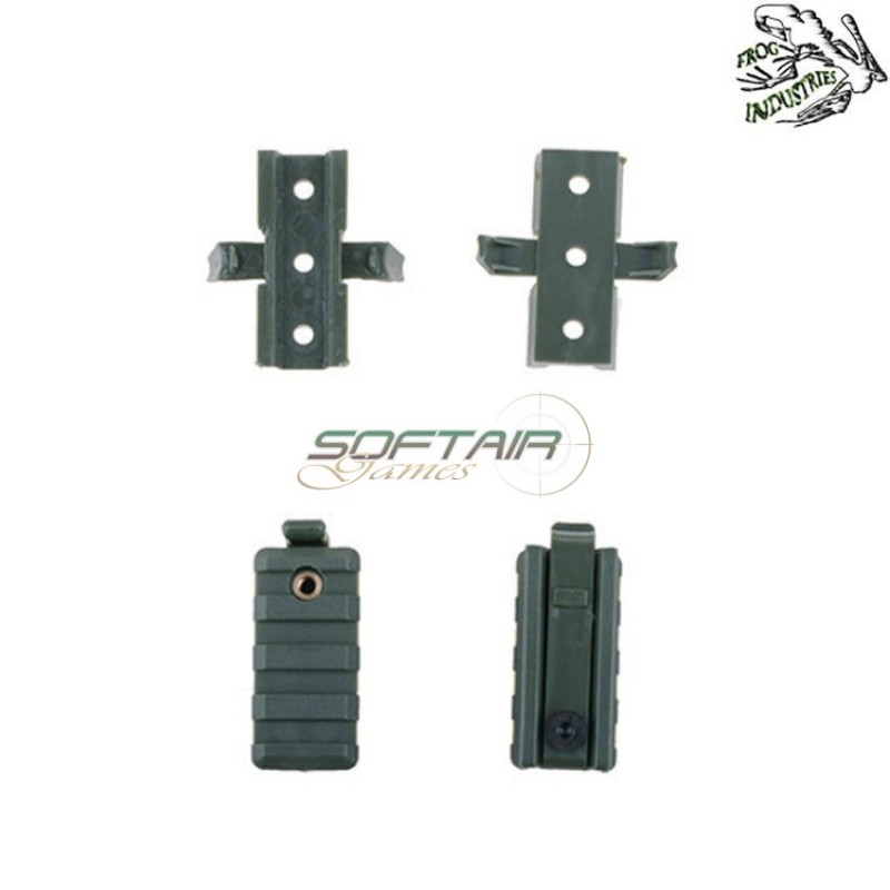 Set rail mount olive drab for helmet frog industries® (fi-009155-od)