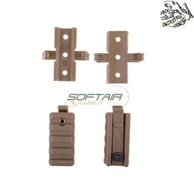 Set rail mount DARK EARTH for helmet Frog Industries® (fi-036270-de)