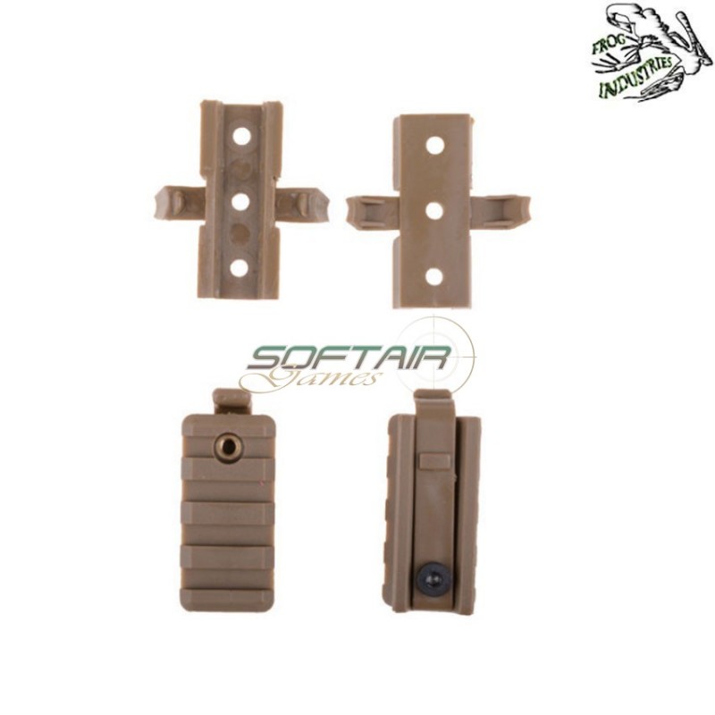 Set rail mount DARK EARTH for helmet Frog Industries® (fi-036270-de)