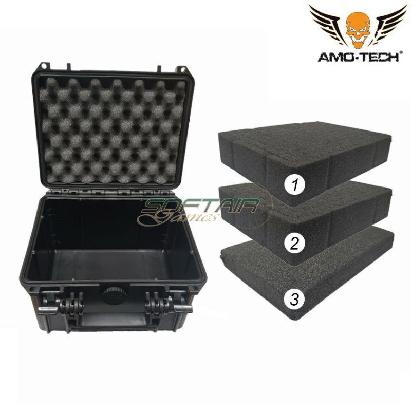 Tactical case black pel type 26x23x16.5cm amo-tech® (amt-pel-case-1)